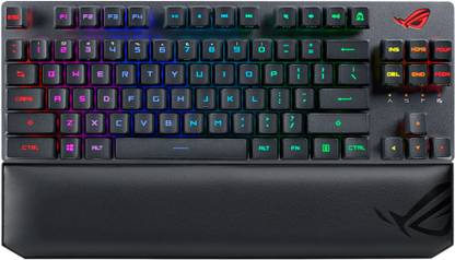 ASUS XA09 STRIX SCOPE NX WL DX/NXRD/US Bluetooth Tenkeyless Gaming Keyboard for FPS gamers, Tri-mode connectivity, ROG RX Optical Mechanical Switches