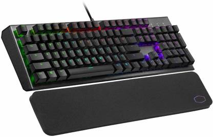 COOLER MASTER CK550 V2 Mechanical Blue Switch RGB Keyboard with Wrist Rest and On-Board Memory Wired USB Standard Gaming Keyboard Compatible with Desktop, Laptop, Mac