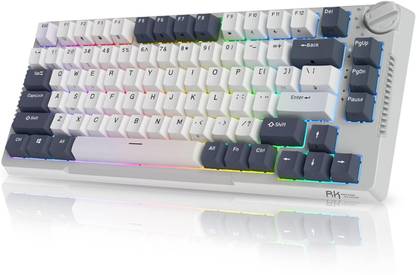 RK ROYAL KLUDGE RK H81 Wireless Bluetooth, Wireless Laptop-size Gaming Keyboard Compatible with Desktop, Laptop, Mac stand support,Royal Kludge RK H81 Wireless