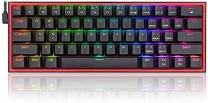 Redragon K617 Wired USB Standard Gaming Keyboard Compatible with Desktop, Laptop, Mac