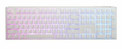Ducky One 3 Pure White RGB Wired USB Tenkeyless Gaming Keyboard Compatible with Desktop, Laptop, Mac