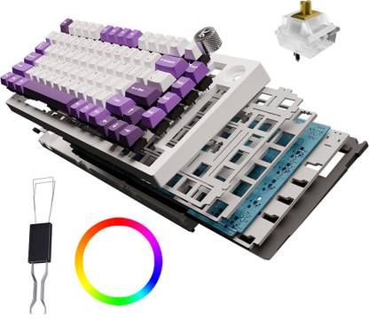 Kreo Swarm Wireless Mechanical Gaming Keyboard, 5-Pin Hot Swap PCB and RGB Backlight Wireless Tenkeyless Gaming Keyboard Compatible with Desktop, Laptop, Mac with gaming mode ,stand support