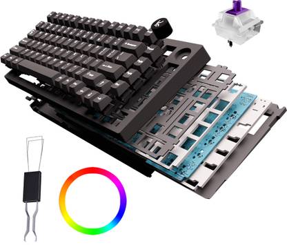 Kreo Swarm Wireless Mechanical Gaming Keyboard, 5-Pin Hot Swap PCB and RGB Backlight Wireless Tenkeyless Gaming Keyboard