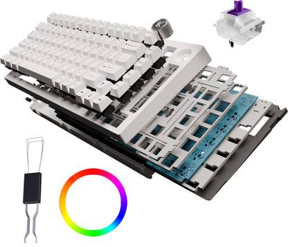Kreo Swarm Wireless Mechanical Gaming Keyboard, 5-Pin Hot Swap PCB and RGB Backlight Wireless Tenkeyless Gaming Keyboard Compatible with Desktop, Laptop, Mac , with gaming mode ,stand support,Wireless Mechanical Gaming Keyboard