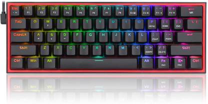 Redragon (Refurbished) K617 Fizz Black Wired USB Standard Gaming Keyboard Compatible with Desktop, Laptop, Mac