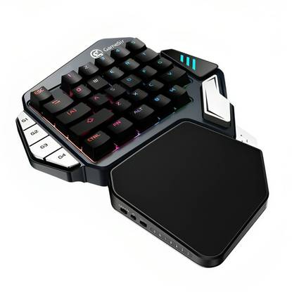 GameSir Z1 One-handed Mechanical Gaming Keypad, Cherry MX Red for Windows PC & Laptop. Bluetooth, Wireless Handheld Gaming Keyboard Compatible with Desktop, Laptop, Mac