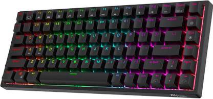 RK ROYAL KLUDGE RK84 Wireless Black Bluetooth, Wireless Laptop-size Gaming Keyboard