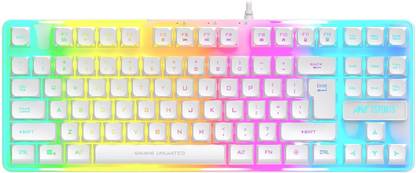 Ant Esports MK700 V2 TKL Wired Gaming Keyboard -White Wired USB Standard Gaming Keyboard Compatible with Laptop, Desktop