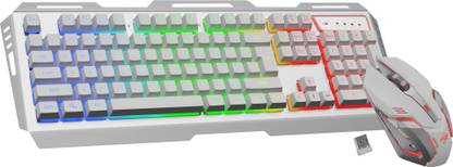 ZEBRONICS Transformer Pro (Zeb-NWK 1) Wireless Standard Multi-device Keyboard Compatible with Desktop, Laptop, Mac Gaming Keyboard & Mouse, 2.4GHz, 4000 DPI, LED Modes,Type C, Al body�