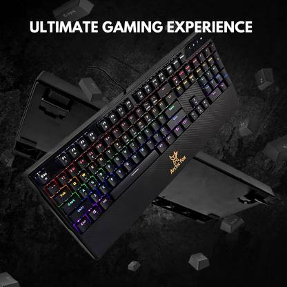 Arctic Fox ION X RGB, Anti-ghosting, Palm Rest, Backlit, Mechanical Wired USB Standard Gaming Keyboard Compatible with Desktop, Laptop, Mac