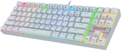 Redragon K552-RGB-WH Wired USB Standard Gaming Keyboard Compatible with Desktop, Laptop, Mac