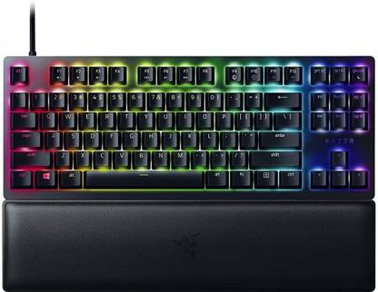 Razer Huntsman V2 Tenkeyless - Optical (Linear Red Switch) RZ03-03940100-R3M1 Wired USB Tenkeyless Gaming Keyboard Compatible with Desktop, Laptop, Mac