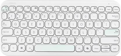 ASUS Marshmallow KW100 Bluetooth Laptop-size Multi-device Keyboard Compatible with Desktop, Laptop, Mac, Tablet