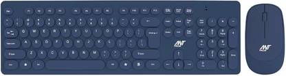 Ant Value FKBRI05 / Auto-Stand-By, Silent Keys, 8 hot keys Mouse Combo Wireless Standard Desktop Keyboard Compatible with Desktop, Laptop, Mac Black,FKBRI05 Laptop Keyboard Combo Wireless