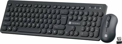 Portronics Key6 Combo with 2.4Ghz, Adjustable DPI, Silent Keys Wireless Standard Laptop Keyboard Compatible with Desktop, Laptop, Mac Easy to Use,Plug and Play,Quick, Comfy Durable body