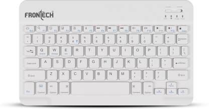 Frontech Wireless Mini Keyboard - 78 Keys, BT Connectivity, Rechargeable, Ultra Slim Wireless Standard Laptop Keyboard Compatible with Laptop