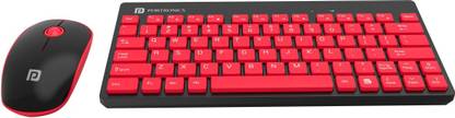 Portronics POR-372 Key2 Combo Wireless Keyboard and Mouse Set, with 2.4 GHz USB Receiver Wireless Laptop-size Laptop Keyboard Compatible with Desktop, Laptop, Mac Silent Keystrokes, 1200 DPI Optical Tracking, Multimedia Keys for PC