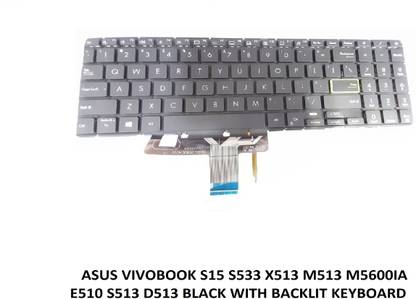 SOLUTIONS-365 COMPATIBLE KEYBOARD FOR ASUS VIVOBOOK S15 S533 X513 M513 WITH BACKLIT Internal Laptop-size Laptop Keyboard Compatible with Desktop, Laptop, Mac