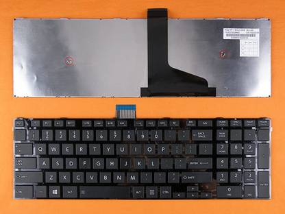 TechSonic Laptop Keyboard For Toshiba Satellite C55-A Internal Laptop-size Laptop Keyboard Compatible with Desktop, Laptop, Mac