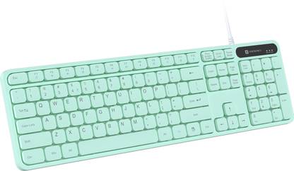 Portronics Ki-Pad 3 USB Wired Keyboard, Noise-free Typing, Large Keys, Function Hotkeys Wired USB Handheld Laptop Keyboard Compatible with Desktop, Laptop, Mac stand support,multimedia_keys,Ki-Pad 3 USB Wired Keyboard, Noise-free Typing, Large Keys, Function Hotkeys