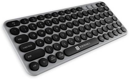 Portronics POR 375 Bluetooth, Wireless Handheld Multi-device Keyboard Compatible with Desktop, Laptop, Mac Bubble 2.0