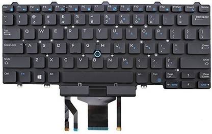 TECHCLONE DELL LATITUDE E7450, E5450, NSK-LK0BC, 0D19TR, Internal Laptop-size Laptop Keyboard Compatible with Desktop, Laptop, Mac