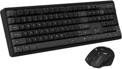 Portronics Key9 Combo Wireless Keyboard and Mouse, Ergonomic Mouse, USB Receiver, Wireless Laptop-size Laptop Keyboard Compatible with Desktop, Laptop, Mac