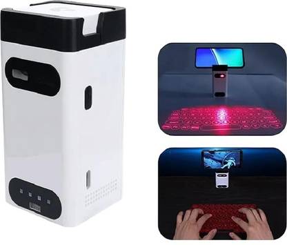 microware M1 Laser Keyboard iPhone Wireless Projection Bluetooth Virtual Keyboard Virtual Laser Handheld Laptop Keyboard Compatible with Desktop, Laptop, Mac