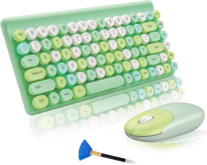 Four Season MFTEK Wireless Keyboard and Mouse | Portable Mini Wireless Keyboard -02 Bluetooth Standard Laptop Keyboard