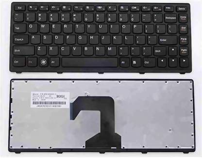 ROTECH SOLUTIONS Compatible Lenovo S300 S400 with black frame Internal Laptop-size Laptop Keyboard Compatible with Desktop, Laptop, Mac