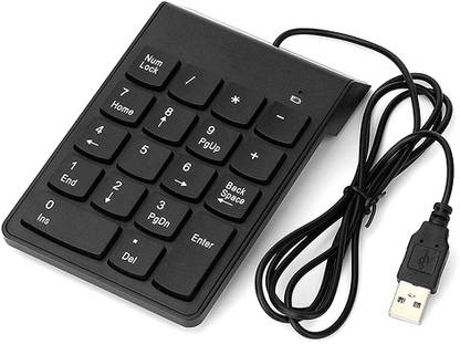 Tobo Mini Numeric Keypad 2.4GHz Wireless 18 Keys Pad for PC Desktop TD-1158KM Wired USB Standard Laptop Keyboard Compatible with Desktop, Laptop, Mac