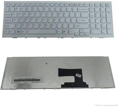 SellZone Keyboard for Sony vaio PCG- 71811M Sony Eh Series Laptop (White) Internal Laptop-size Laptop Keyboard Compatible with Desktop, Laptop, Mac