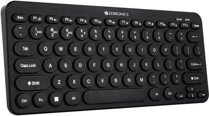 ZEBRONICS K4000MW/Multidevice connectivity,Compatible with Laptop/Tablet/Smartphone Bluetooth Handheld Laptop Keyboard Compatible with Desktop, Laptop, Mac ZEB-K4000MW / ZEB-EWK 1 with 2 Bluetooth & 2.4 GHz Wireless Connection