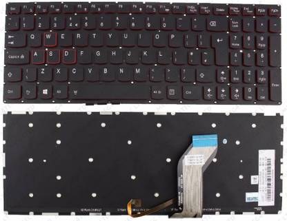 SOLUTIONS-365 Compatible laptop keyboard for lenovo ideapad Y700-15ISK red backlit Uk version Internal Laptop-size Laptop Keyboard Compatible with Desktop, Laptop, Mac