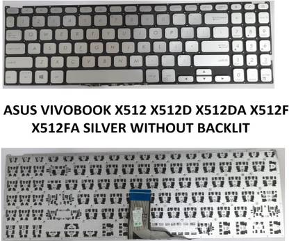 SOLUTIONS-365 ASUS VIVOBOOK X512 X512D X512DA X512F SILVER WITHOUT BACKLIT Internal Laptop-size Laptop Keyboard
