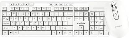 zebion G1600 Next and Mouse Combo, 1200 DPI Mouse,Silent Click, Wireless Standard Laptop Keyboard Compatible with Desktop, Laptop