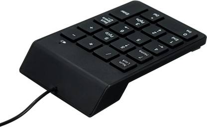 VibeX Numeric Keypad Slim Mini Digital Keyboard 18 Keys forLaptop Tablet Desktops-X8 Wired USB Handheld Laptop Keyboard Compatible with Desktop, Laptop, Tablet, iPad, Mac