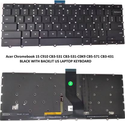ROTECH SOLUTIONS COMPATIBLE KEYBOARD FOR ACER Chromebook 15 C910 CB3-531 WITH BACKLIT Internal Laptop-size Laptop Keyboard