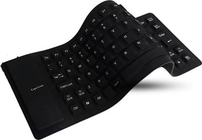 Octec Folding Wired Keyboard 85-Key USB Keyboard for Travel,Laptop,PC & Office Use Wired USB Handheld Laptop Keyboard Compatible with Desktop, Laptop, Mac