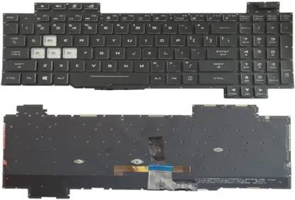 SOLUTIONS-365 ASUS GL 704 WITH ABCKLIT BLACK US Internal Laptop-size Laptop Keyboard Compatible with Desktop, Laptop, Mac