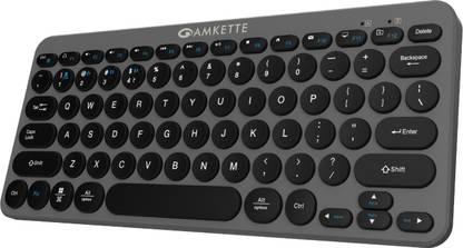 AMKETTE Optimus 4 in 1 Compact Bluetooth, Wireless Handheld Laptop Keyboard Compatible with Desktop, Laptop, Tablet, iPad, Mac multimedia_keys,Optimus BT Keyboard