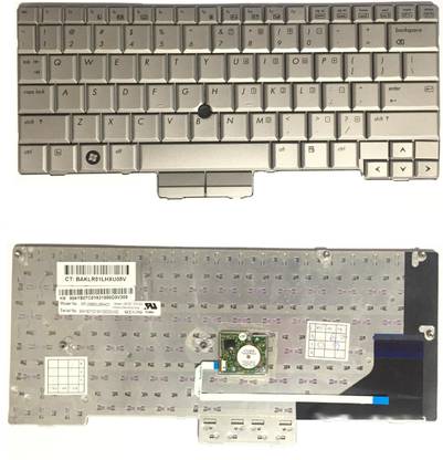 SOLUTIONS-365 COMPATIBLE HP 2710P WITHOUT BACKLIT SILVER US Internal Laptop-size Laptop Keyboard Compatible with Desktop, Laptop, Mac HP 2710P WITHOUT BACKLIT SILVER US