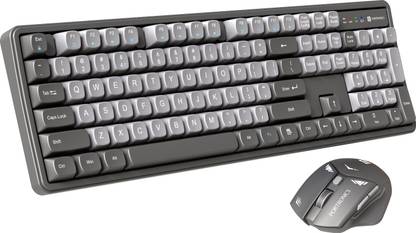 Portronics Key9 Combo Wireless Keyboard and Mouse, Ergonomic Mouse, USB Receiver, Wireless Laptop-size Laptop Keyboard Compatible with Desktop, Laptop, Mac
