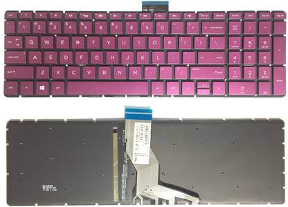 SOLUTIONS-365 COMPATIBLE HP 15 CC WITH BACKLIT PINK US Internal Laptop-size Laptop Keyboard Compatible with Desktop, Laptop, Mac