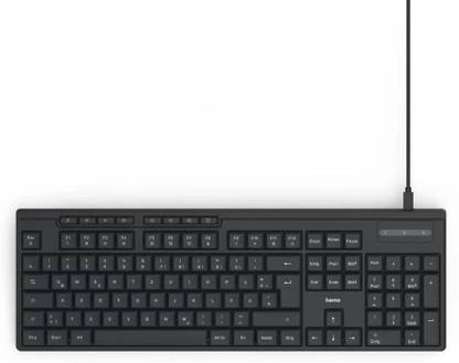 Hama CK-200 detachable keyboard with five year warranty Wired USB Standard Laptop Keyboard Compatible with Desktop, iPad, Laptop