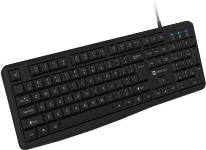 Portronics Ki-Pad 4, Multimedia Hotkeys, Rupee Symbol Key, Ergonomic, Full-Size Layout, Wired USB Handheld Laptop Keyboard Compatible with Desktop, Laptop, Mac