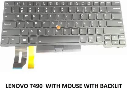 ROTECH SOLUTIONS COMPATIBLE T490 KEYBOARD FOR LENOVO THINKPAD E480 E485 WITH BACKLIT & MOUSE Internal Laptop-size Laptop Keyboard Compatible with Desktop, Laptop, Mac