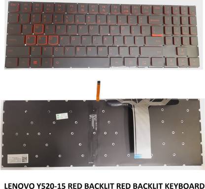 ROTECH SOLUTIONS COMPATIBLE Y520-15 KEYBOARD FOR LENOVO LEGION Y520-15IKB RED BACKLIT Internal Laptop-size Laptop Keyboard Compatible with Desktop, Laptop, Mac Lenovo Legion Y520-15IKB RED BACKLIT KEYBOARD