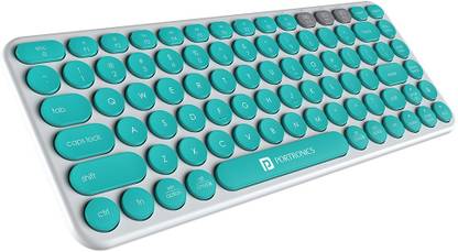 Portronics POR 348 Bluetooth, Wireless Handheld Multi-device Keyboard Compatible with Desktop, Laptop, Mac Bubble 2.0
