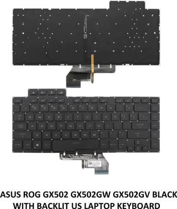 ROTECH SOLUTIONS ASUS ROG GX502 GX502GW GX502GV BLACK WITH BACKLIT Internal Laptop-size Laptop Keyboard Compatible with Desktop, Laptop, Mac